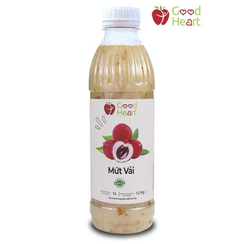 Mứt Vải Good Heart chai 1 lít