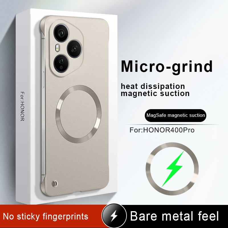 For Honor 400 Pro Ultra Thin Metallic Paint Frameless Hard PC Case for Honor400 400pro Magnetic for Magsafe Protection Cover - Image 4