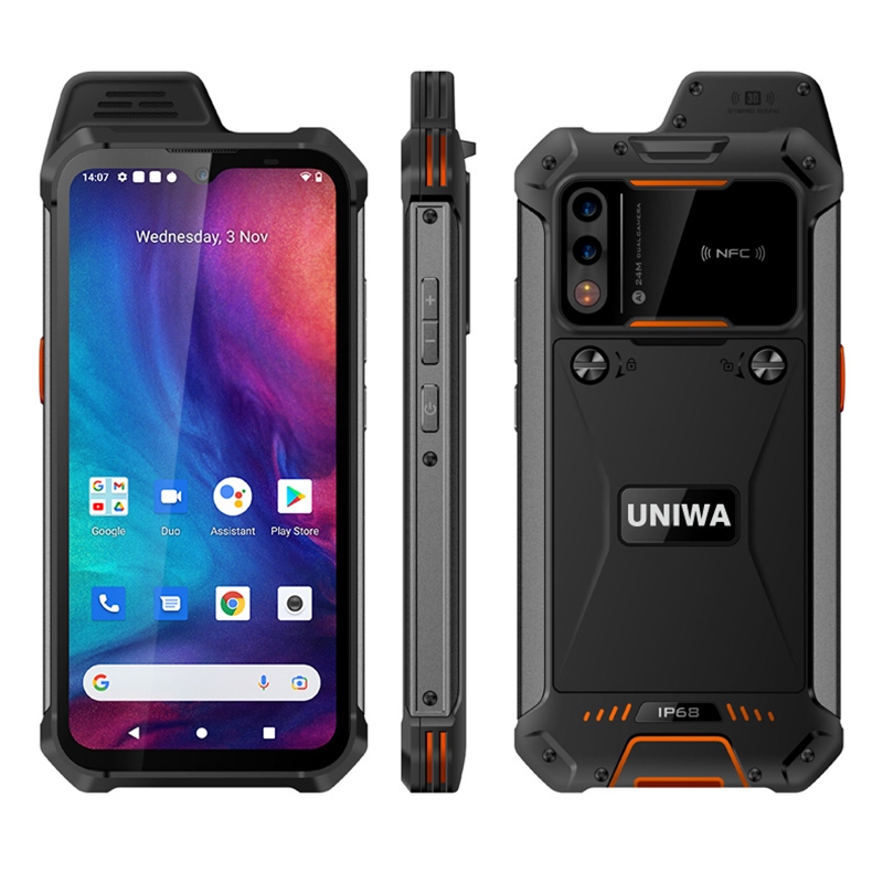 UNIWA W888 Standard Rugged Phone, 4GB+64GB, IP68 Waterproof Dustproof Shockproof, 5000mAh, 6.3 inch Android 11 MTK6765 Helio P35 Octa Core up to 2.35GHz, Network: 4G, NFC, OTG(Black+Orange)(One year warranty) ราคา 14,436 บาท*ส่งฟรี