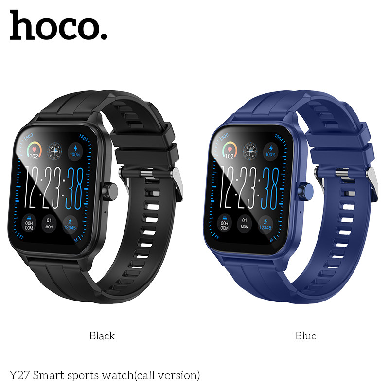 HOCO Y27 สมาร์ทวอทช์ หน้าจอ 1.95 นิ้ว รองรับโทร ฟังก์ชันครบ กันน้ำ IPX4 แบตอึด 7 วัน smartwatch hc6 ราคา 515 บาท*ส่งฟรี