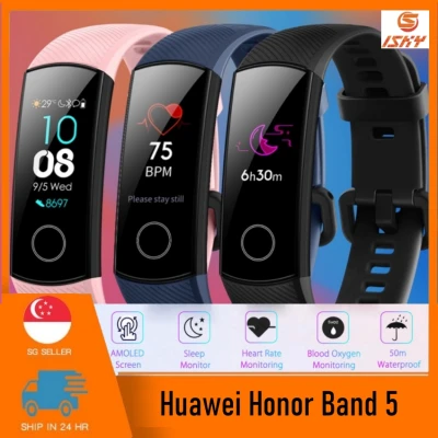 Huawei Honor Band 5 Smart Wristband Oximeter Color Touch Screen Swim Heart Rate Sleep Nap