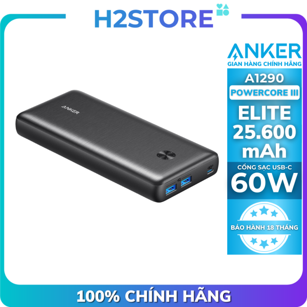 Pin Dự Phòng ANKER PowerCore III Elite 25.600mAh Power Delivery 60w - A1290