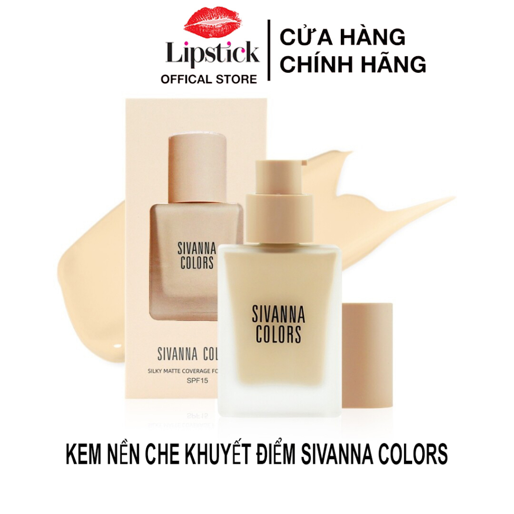 Kem Nền Che Khuyết Điểm Siêu Mịn Sivanna Color Silky Matte Coverage Foundation HF118 Thái Lan 30ml