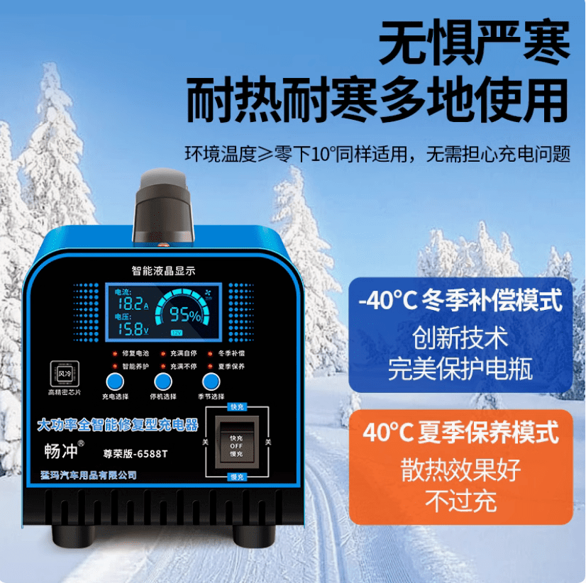Bộ Sạc Ắc Quy Ô Tô Thông Minh 12V-24V Công Suất Cao Có Chức Năng Sửa Chữa Phục Hồi Ắc Quy - Model 6588A