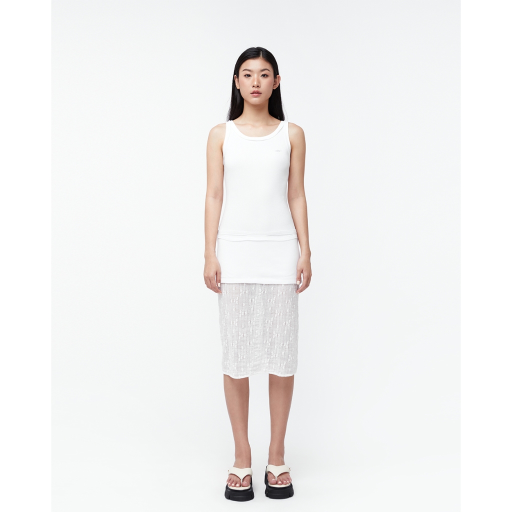 TheBlueTshirt - Đầm suông nữ - Rib Lace Dress - Black
