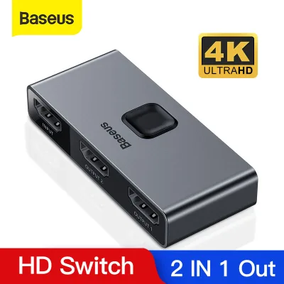 Baseus HDMI Switcher 4K 60Hz Bi-Direction HDMI Switch 1x2/2x1 HDR HDMI Audio Adapter for PS4 TV Box HDMI Switcher