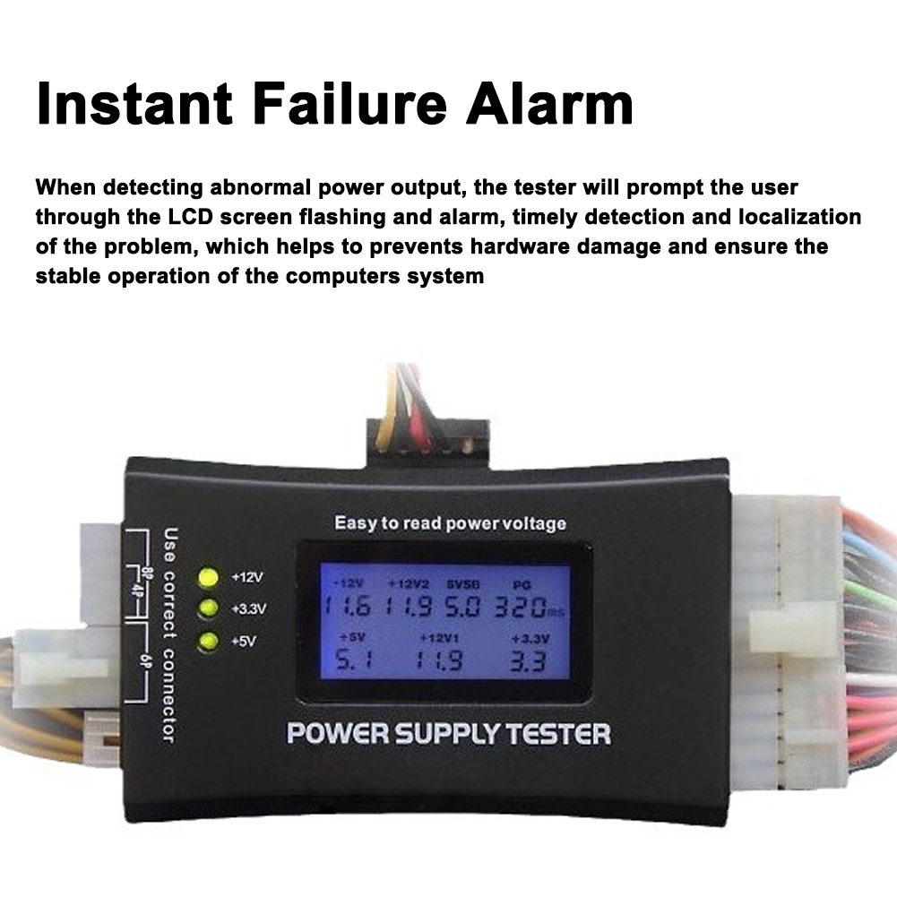 Di động ATX Công cụ phát hiện điện máy tính máy chủ lưu trữ tín hiệu điện Tester Màn hình LCD Chassis Nguồn điện Công cụ kiểm tra