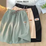 STAR FRUIT Quần short nam mỏng mùa hè lụa lạnh mới rộng thoáng khí thường ngày năm quần lửng