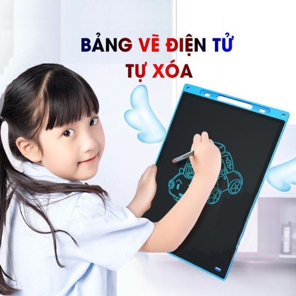 Bảng Viết Vẽ Điện Tử Tự Xóa Thông Minh, Bảng LCD 8.5 inch cho bé, Xóa Nhanh Với Một Nút Bấm, Dễ Sử Dụng An Toàn Cho Trẻ