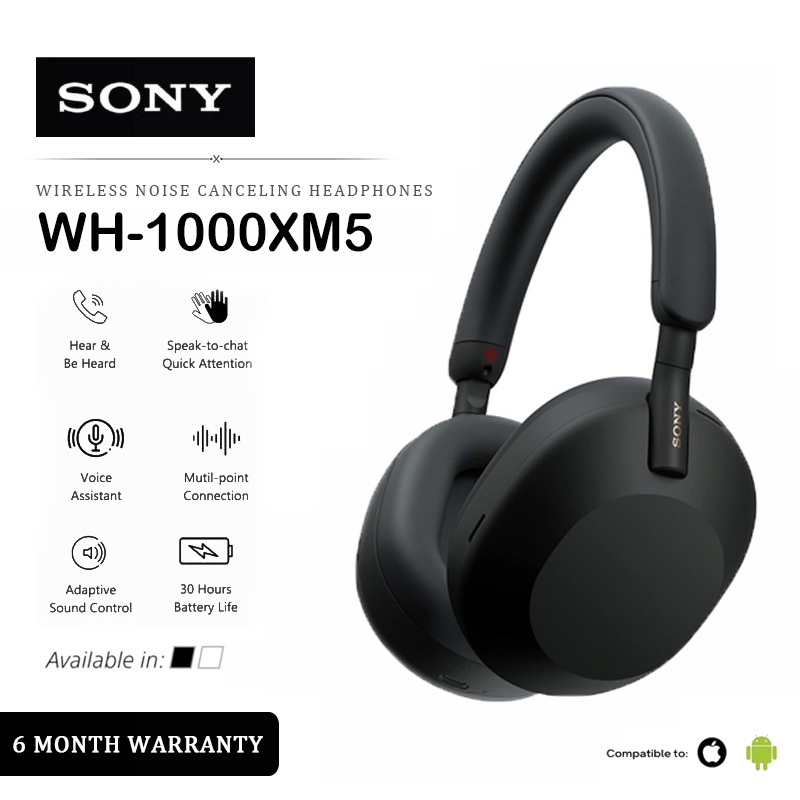 หูฟัง Sony Wh-1000Xm5 ไร้สาย ตัดเสียงรบกวน พร้อมระบบ Gesture
