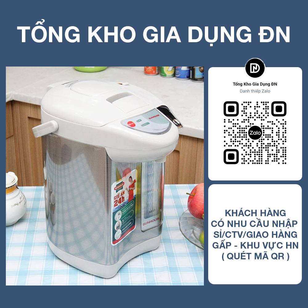 Bình thủy điện 3.3l sunhouse shd1533 - bảo hành 12 tháng