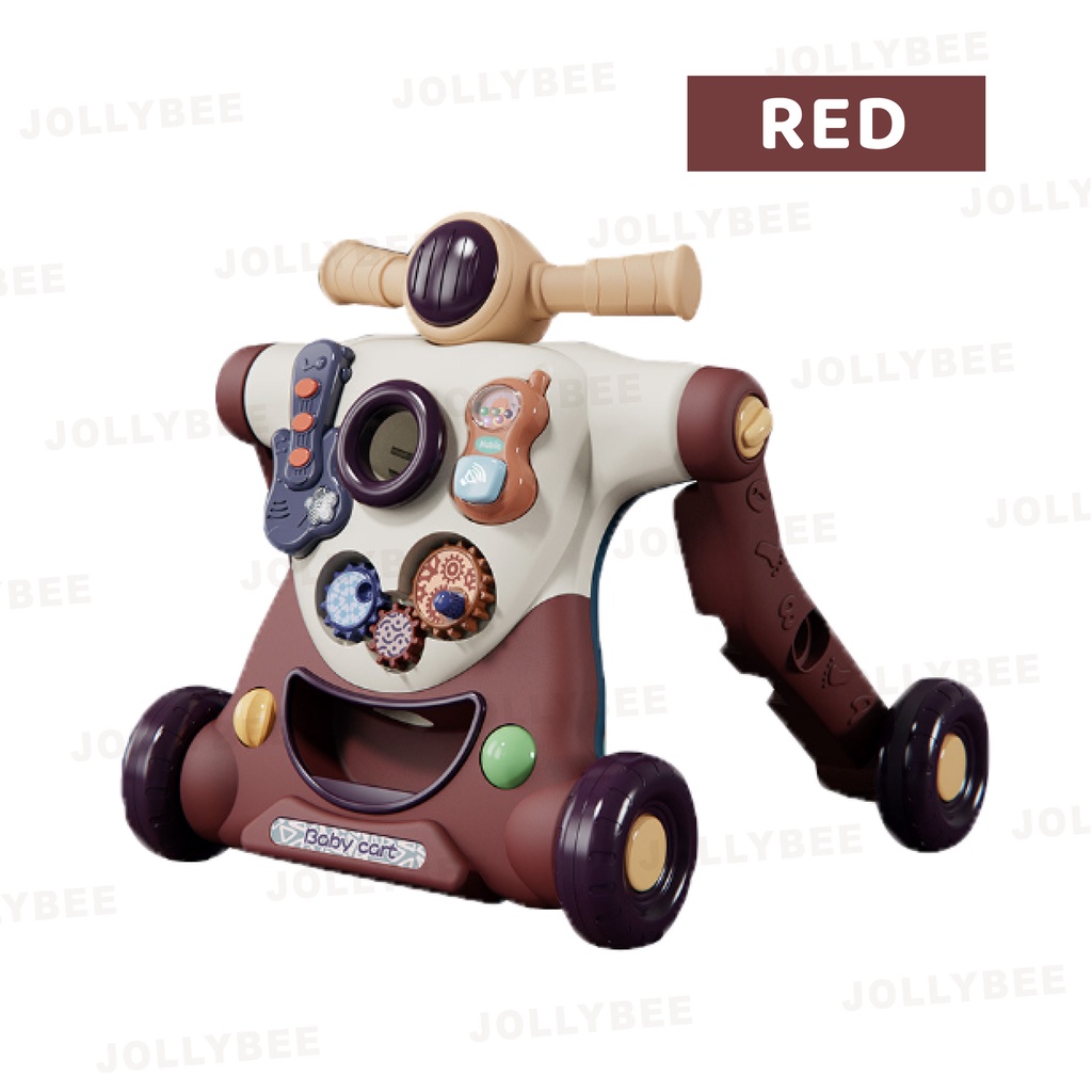 Jollybee 3in1 Walker-Bicycle-Scooter Stand Early Learning High Quality Toddler Baby Musical Push Walker