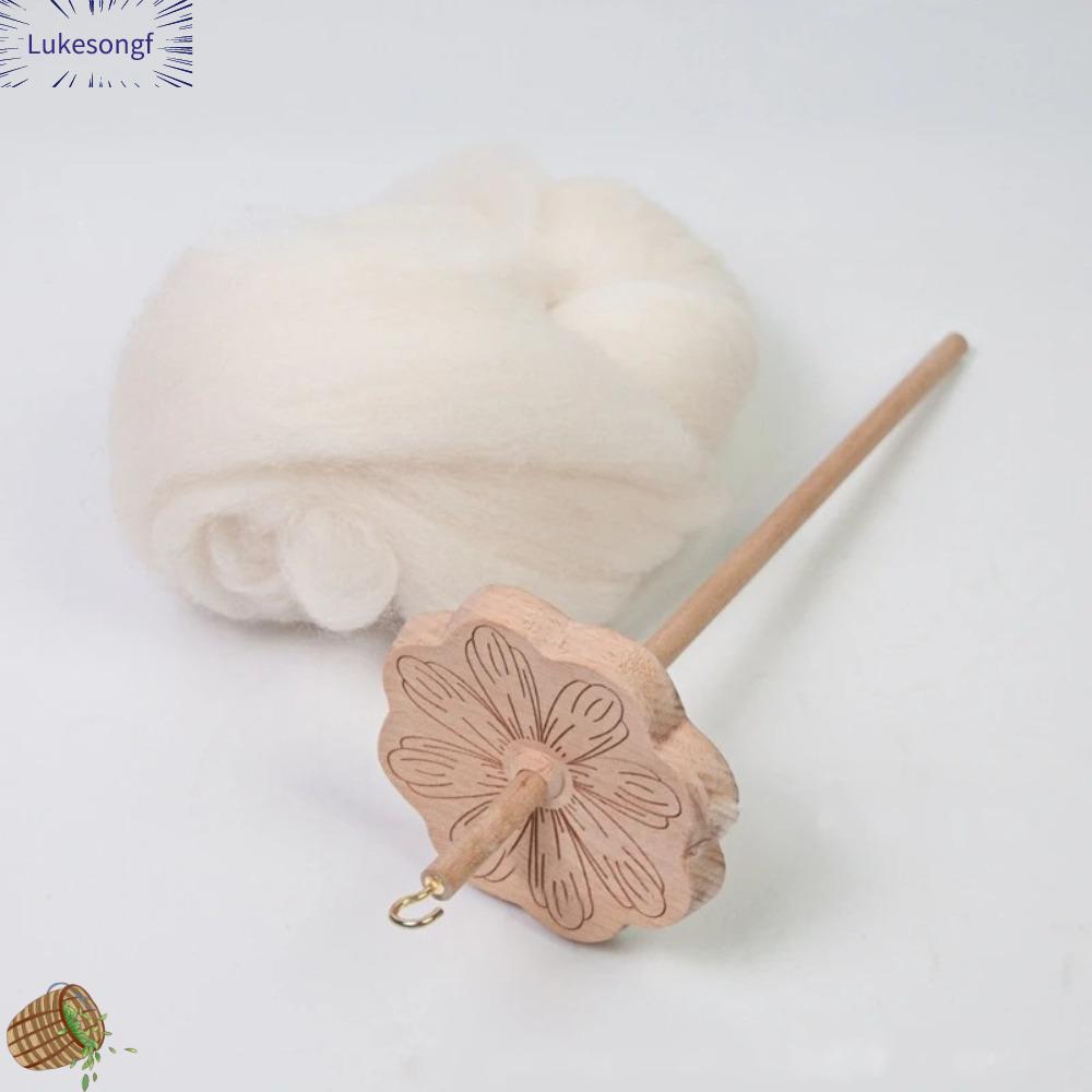 LUKESONGF Thủ công Trục chính thả Dụng cụ lưu trữ Phụ kiện May Máy cuộn sợi khắc tay Thủ công tự làm Sợi quay Whorl Người bắt đầu