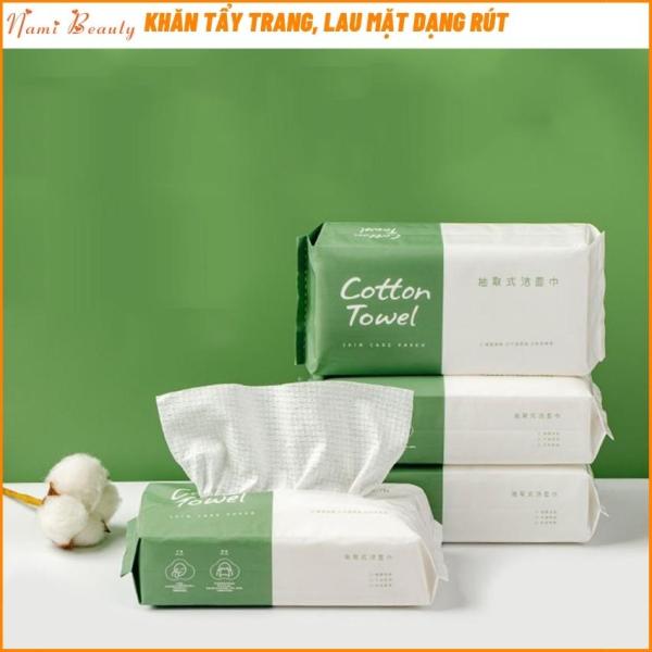 Khăn tẩy trang 50 miếng dạng gói rút Uli xanh lá. Khăn giấy 1 lần thành phần tự nhiên mềm mại sạch sẽ và tiết kiệm - Nami Beauty giá rẻ