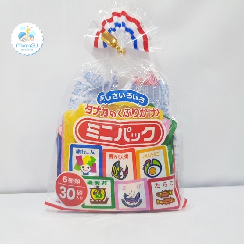 Gia vị rắc cơm cháo Tanaka Furikake Nhật Bản cho bé ăn dặm mix 6 vị