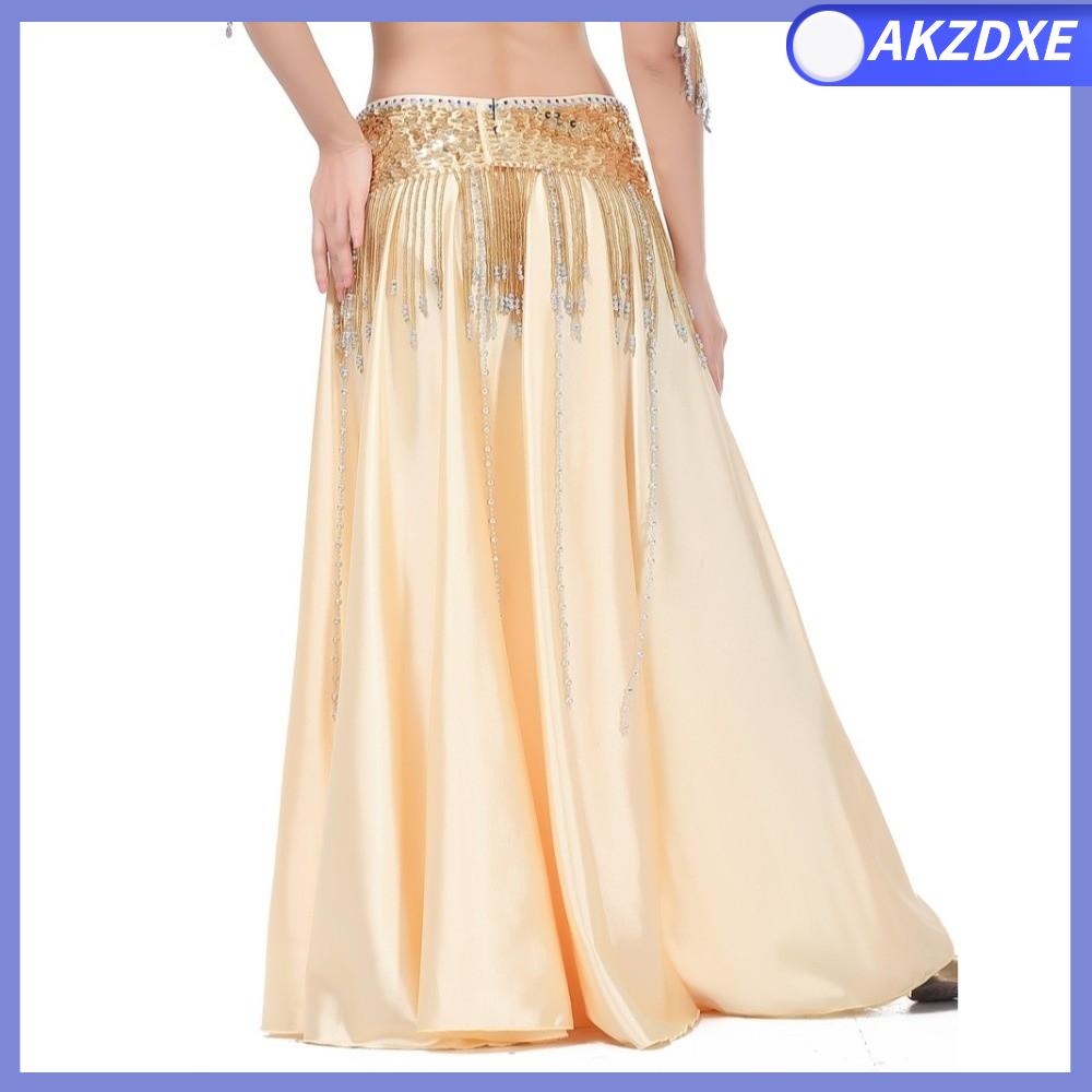 AKZDXE Tỏa sáng Váy nhảy Tua rua Vải chiffon Váy Tây Ban Nha Thời trang Váy nắng Hiển thị trang phục Phụ nữ