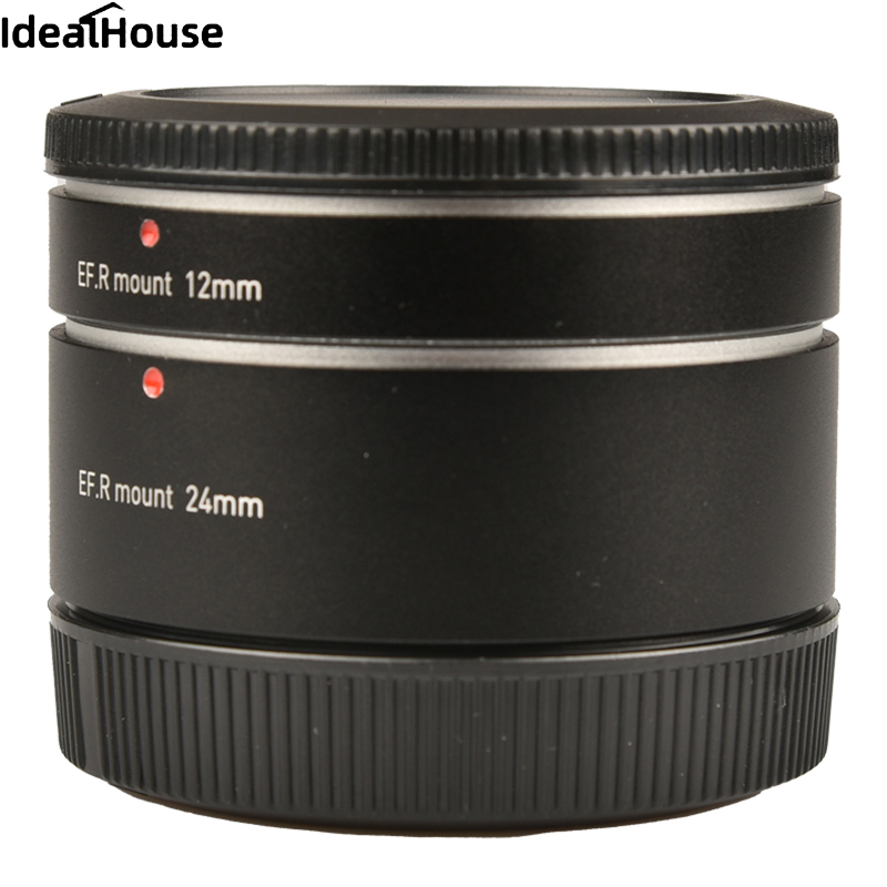 IDealHouse new Eosr 12mm 24mm Auto Focus Macro Extension Tube Lens Adapter Ring Compatible For Canon Eosr R5 R6 Eosrp Rf Mount Camera【cod】
