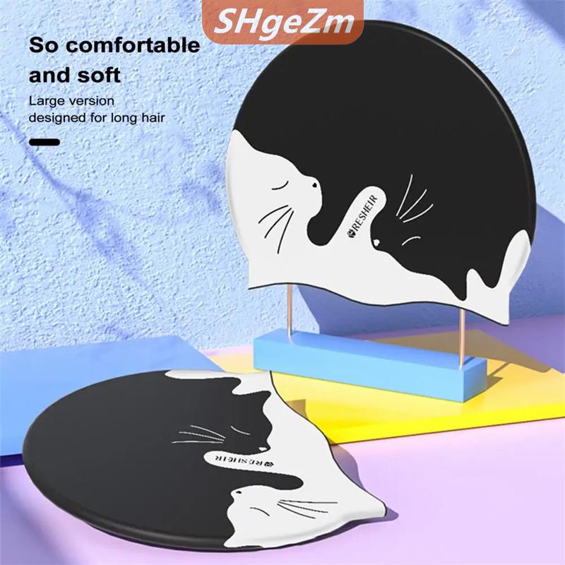 [COD] SHgeZm Bơi Mũ Không Thấm Nước Silicone Bơi Hat Phim Hoạt Hình Mô Hình Tóc Khô Mũ Bơi Unisex Tai Bảo Vệ Lặn Hat Cho Nam Giới Phụ Nữ