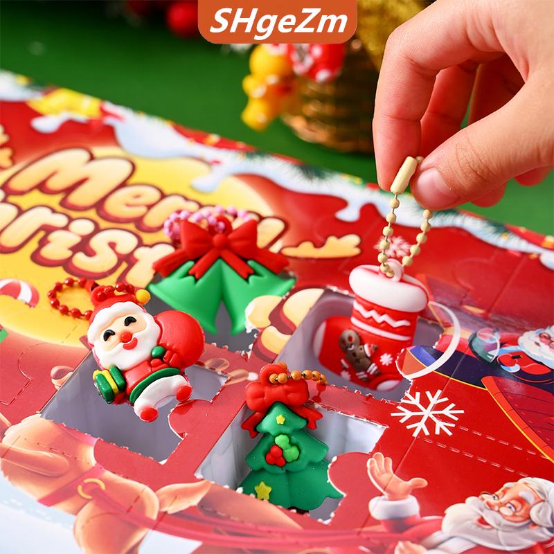 [COD] SHgeZm 1 bộ 24 chiếc móc khóa búp bê giáng sinh quà tặng bất ngờ đếm ngược 24 ngày, tiệc giáng sinh năm mới Quà Tặng tiệc sinh nhật
