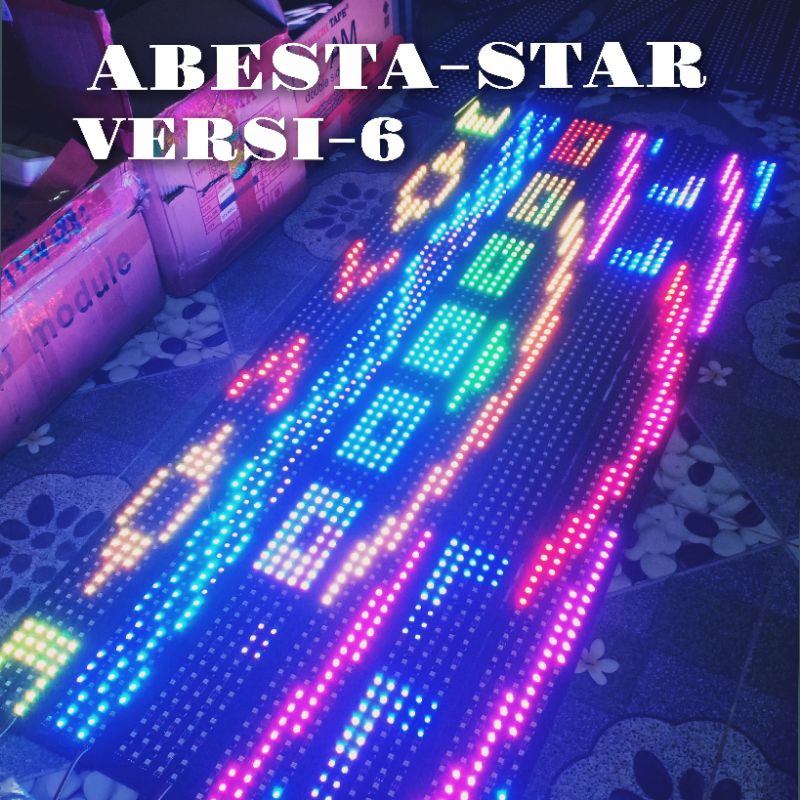 LAMPU STROBO VERSI 6 running text 5 baris mobil 12v-24v Harga 110,000 rupiah*Gratis Ongkir