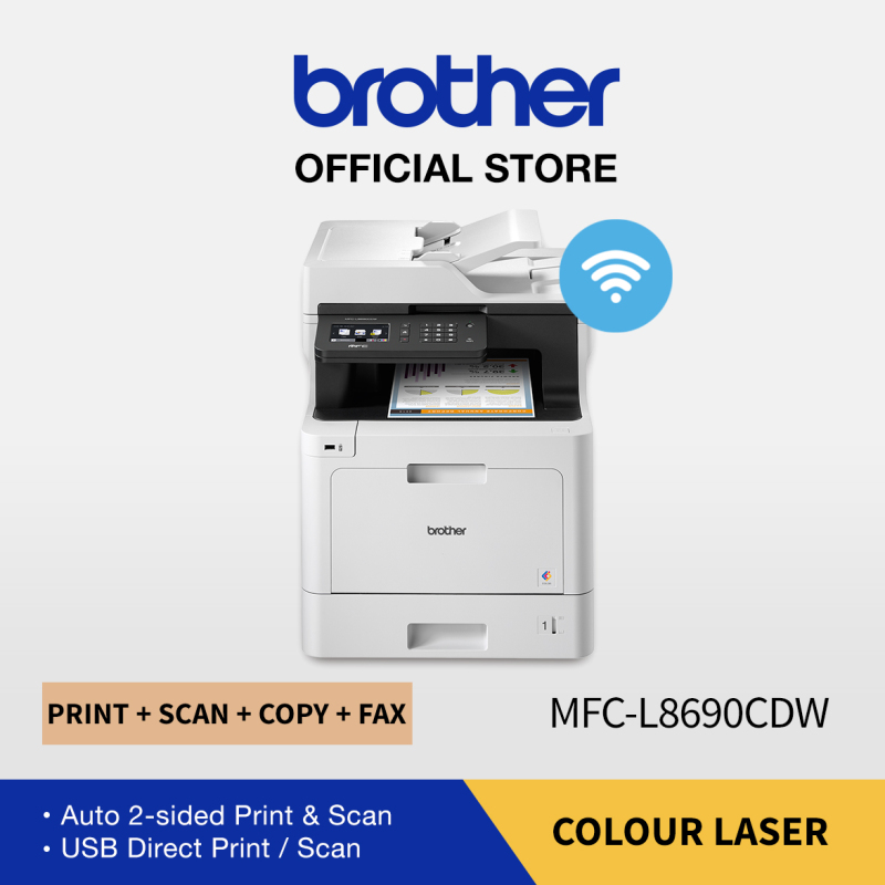 Brother MFC-L8690CDW All in One Wireless Colour Laser Printer | Auto 2-sided Print/Scan | USB Direct | Scan,Copy,Fax Singapore