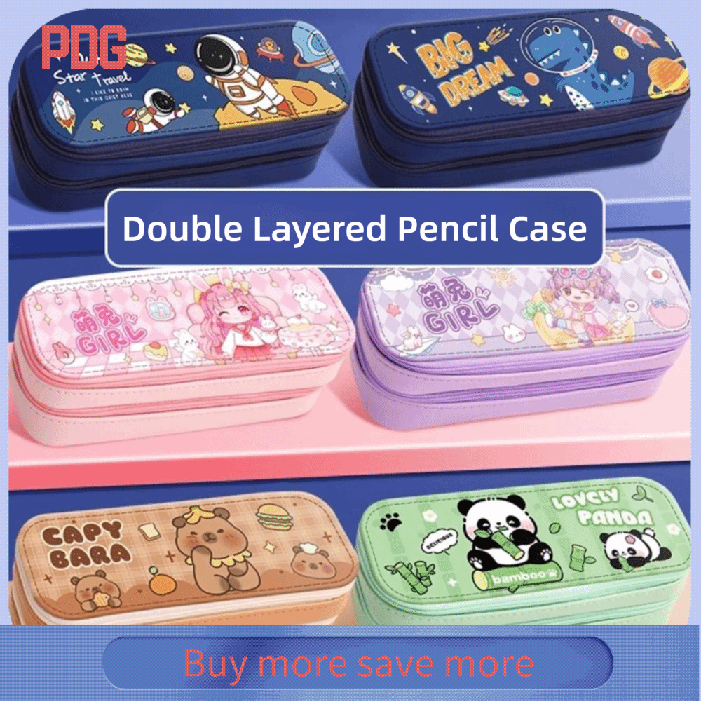 PDG Dung lượng lớn Hộp bút Di động Đa chức năng Hộp văn phòng phẩm Chất lượng cao PU Hộp lưu trữ Đồ dùng học tập cho học sinh