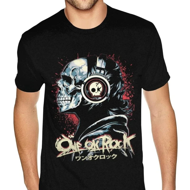 One Ok Rock Band 100% Cotton T-Shirt - Graphic Printed Men'S