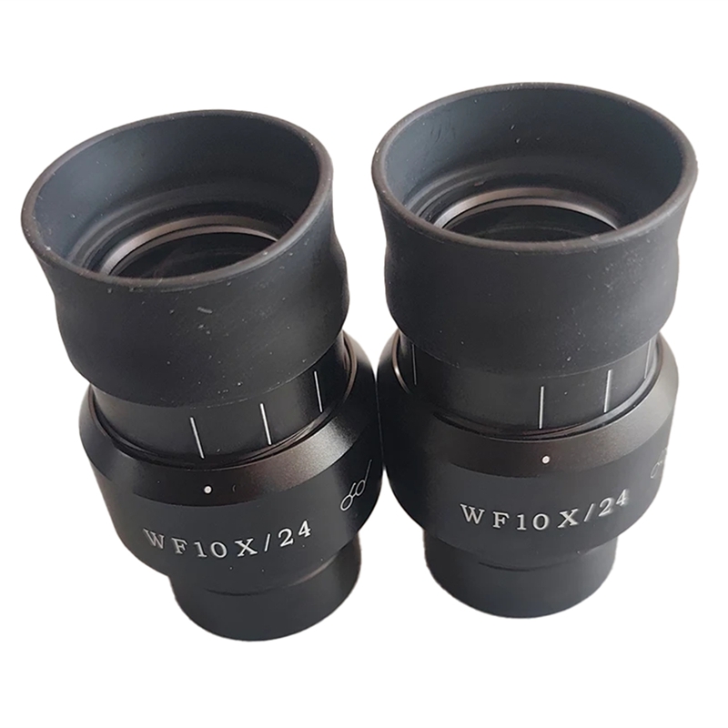 กล้องถ่ายรูป กล้องดิจิตอลมิลเลอร์เลส และอุปกรณ์ถ่ายภาพ Fhdpeebu WF10X-24mm High Eyepoint ช่องมองภาพมุมกว้างสำหรับกล้องจุลทรรศน์สามมิติกล้องจุลทรรศน์สเตอริโอ Trinocular กล้องส่องทางไกล 【รุ่นล่าสุด】