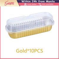 SUERTE 5/10Pcs Mini Loaf Pans with Lids 200ML Rectangle Aluminum Foil Baking Pan Mini Bread Container Heat-Resistant Cake Pans