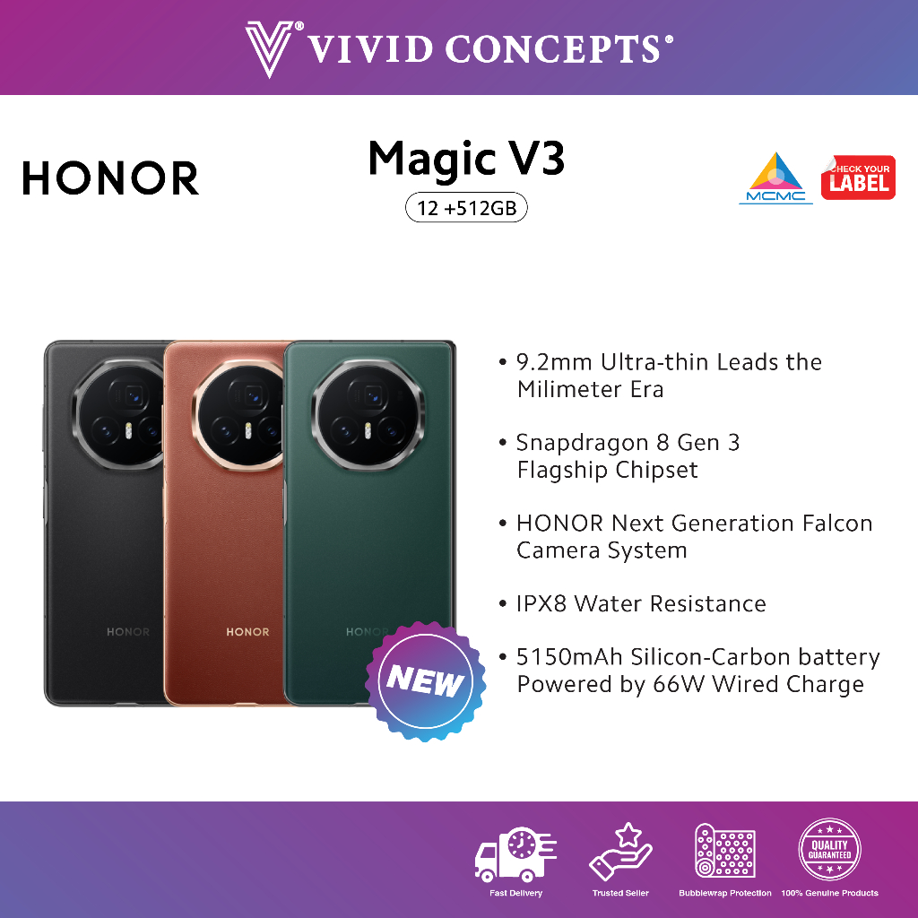 Malaysia Set Honor Magic V3 5G (12+512GB)