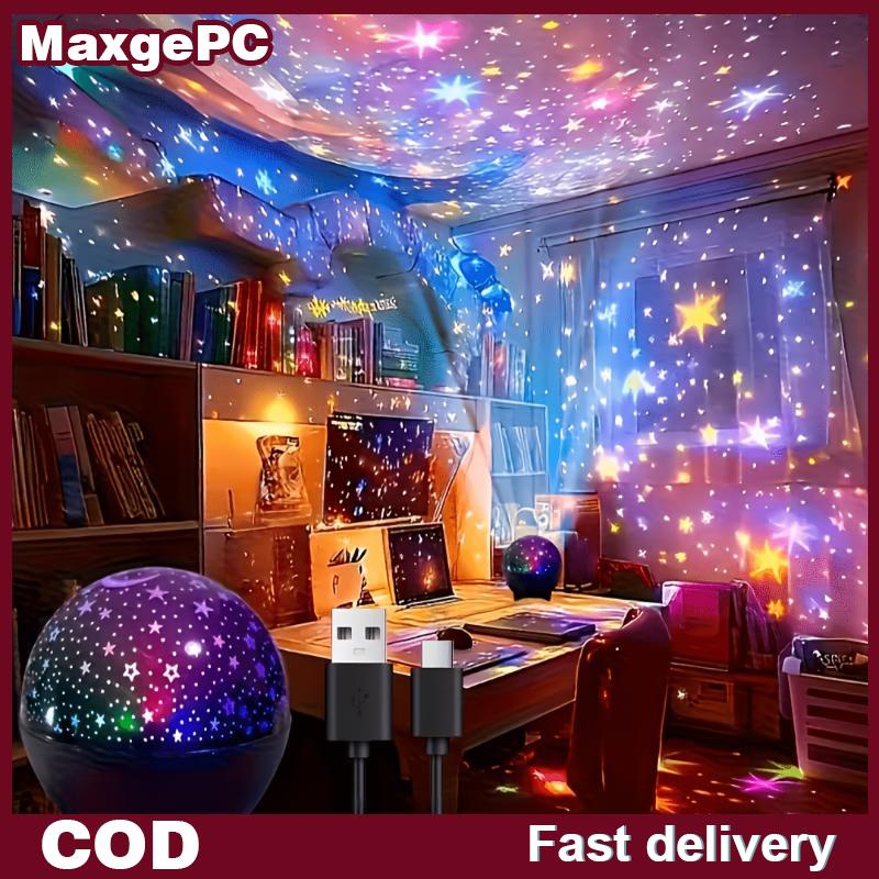 MaxgePC RGB Đèn Đêm LED Chiếu Ánh Sáng Đầy Sao Trăng Galaxy Chiếu Đèn 5V USB Cho Trẻ Em Hiện Nay Món Quà Giáng Sinh Trang Trí Phòng