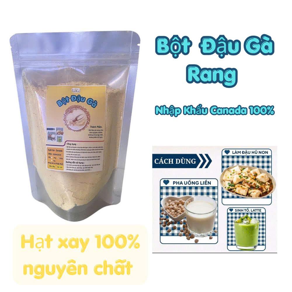 Bột đậu gà 1kg rang chín  nguyên chất nhập Canada không biến đổi gen ,cung cấp dính dưỡng cho mỗi bữa ăn hàng ngày