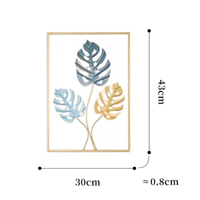 【Innovative】 Color Metal Crafts Wall Hanging Korean Indoor Home Living Room Bedroom Decorations European Modern Ornaments Art Aesthetic Decor