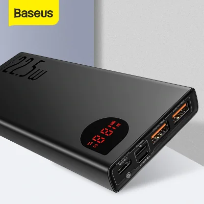 BASEUS 30000 / 20000 / 10000mAh Power Bank Adaman Metal Digital Display Quick Charge 3.0 + PD3.0 USB C Fast Charging Portable Powerbank for iPhone Huawei Samsung Xiaomi
