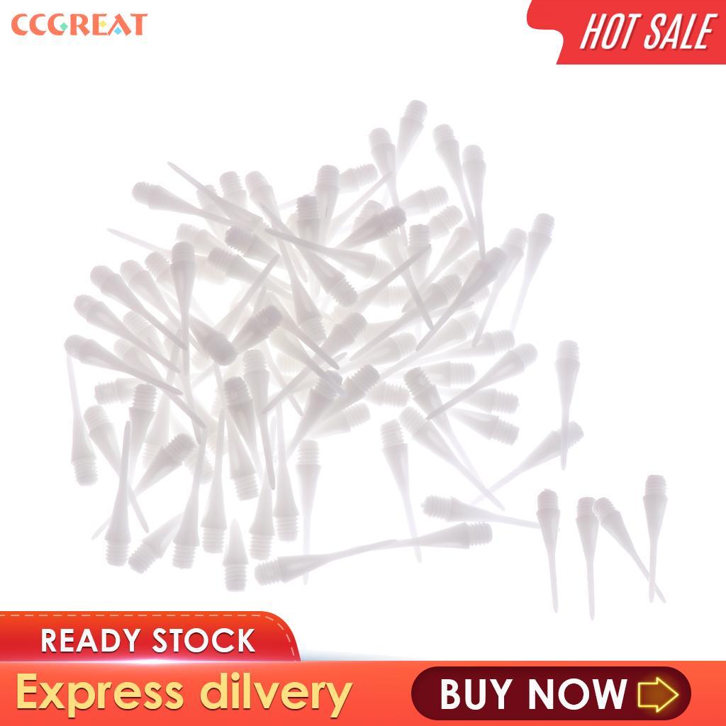 Ccgreat 100 pcs 3.3cm phi tiêu đầu mềm Trắng