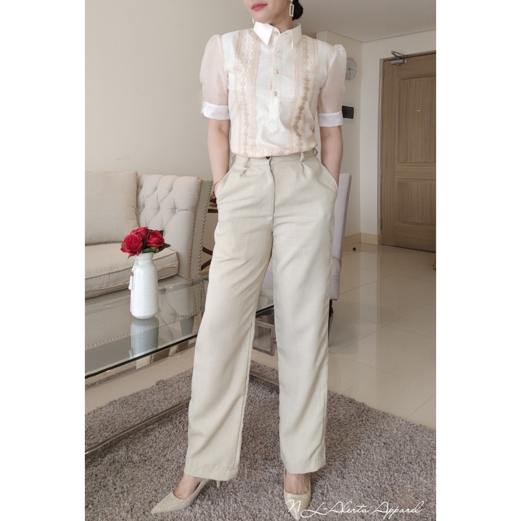 Modern filipiniana outfit pants hotsell