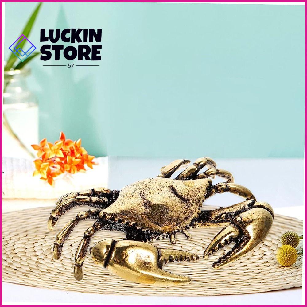 TREND 57SHOP Cua Tượng cua nhỏ Đồng thau Vàng Tượng cua Trang trí hình con cua Nhà