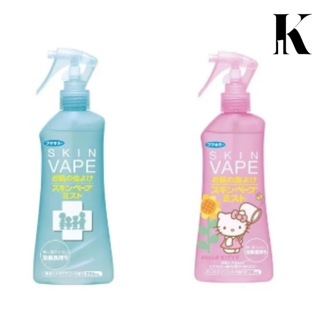 【24 Hours Shipped】Japan PINK，GREEN SKIN MOSQUITO REPELLENT SPRAY ，Mist Mosquito Ticks Repellent 200ml (PEACH，CITRUS)