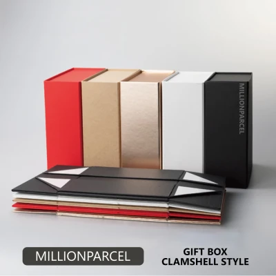 Premium Folding Gift Box / Carton Box / Birthday Box / Christmas Gifts / Black Gift Boxes /Clamshell Box