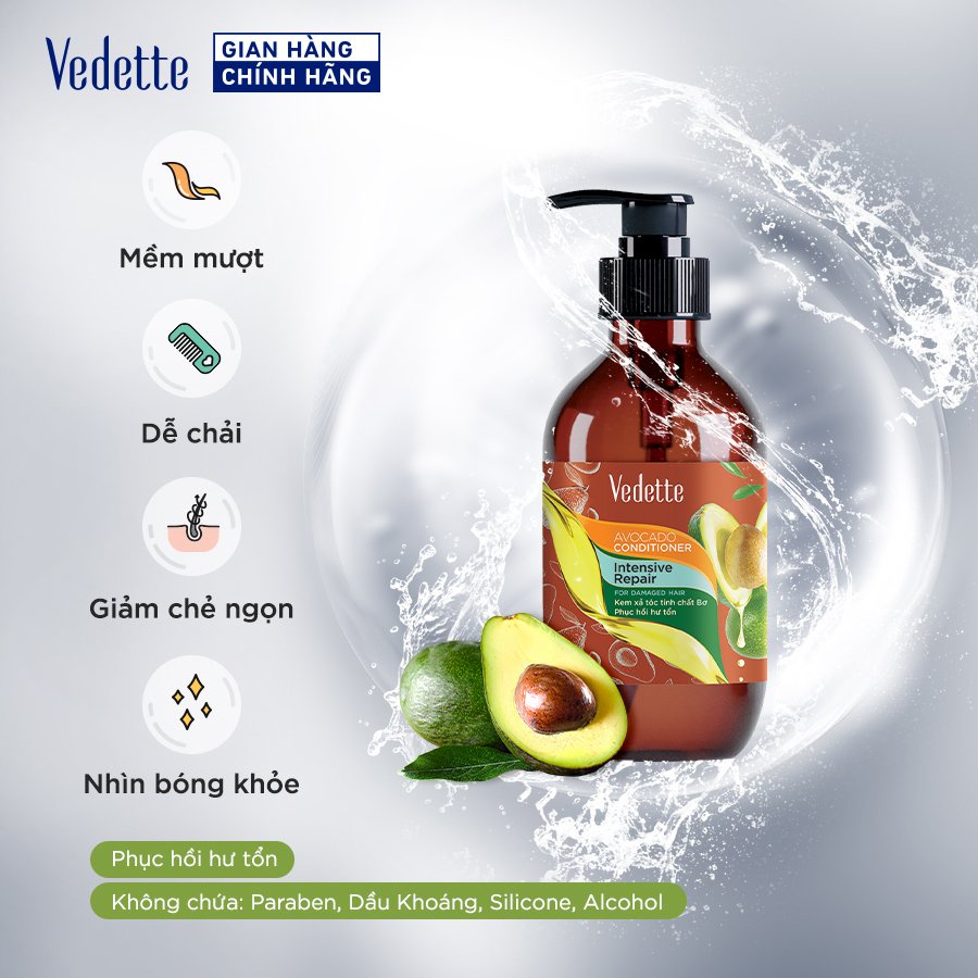 Kem xả tóc vedette tinh chất bơ 400g