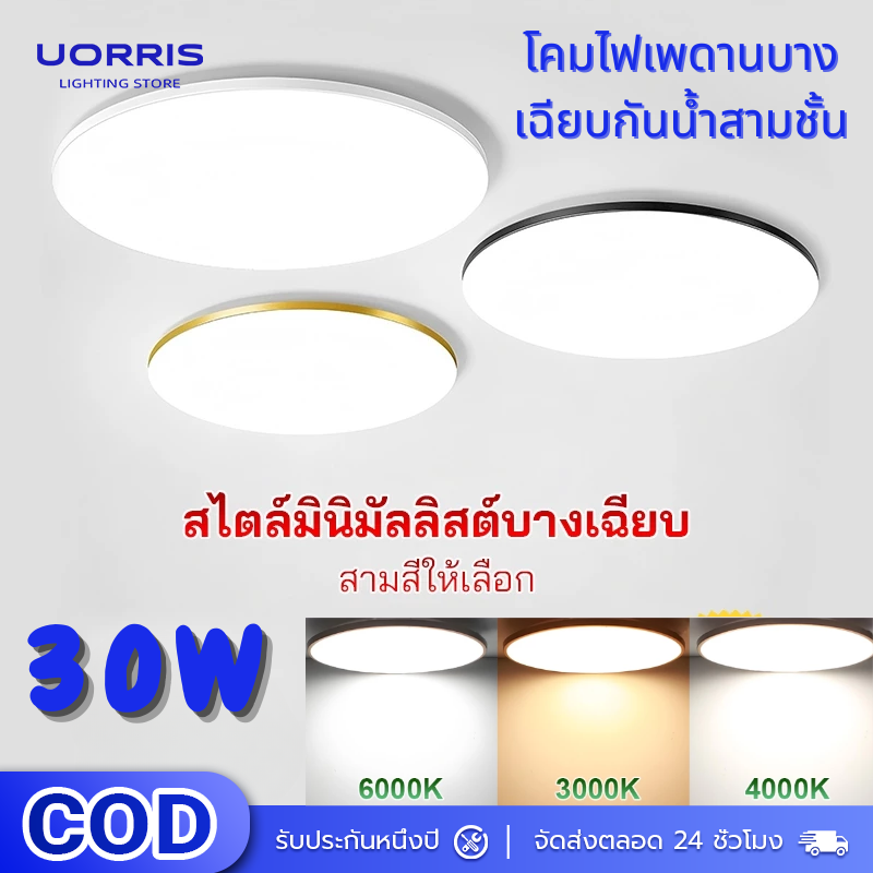 Uorris Ceiling Lamp, Square Ceiling Lamp, Home Ceiling Light, Led Panel Light, Bedroom Living Room Decoration, Room Decoration Light ราคา 159 บาท*ส่งฟรี