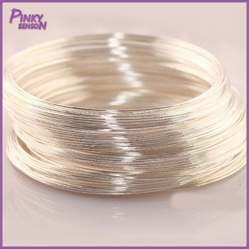 100 Pcs Bracelets Silver Plated Steel Wire Cuff Slim Bangle Bracelet Set ราคา 195 บาท*ส่งฟรี