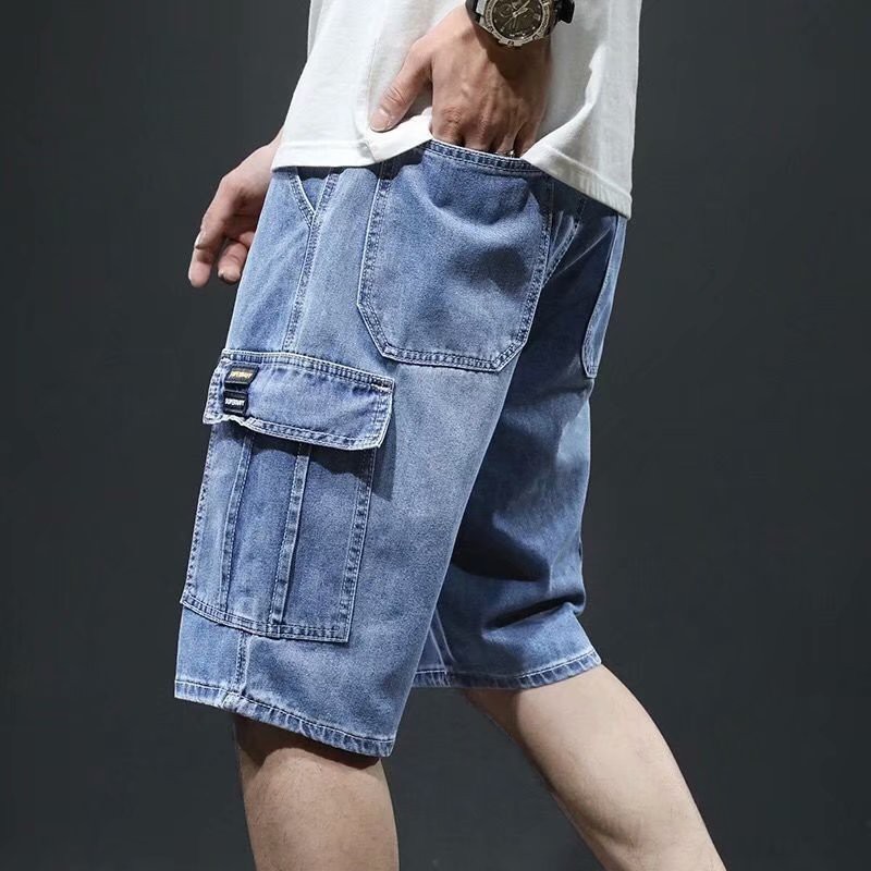 Quần Short Jeans Phối Túi Hộp 5 Màu Thời Trang Cho Nam j