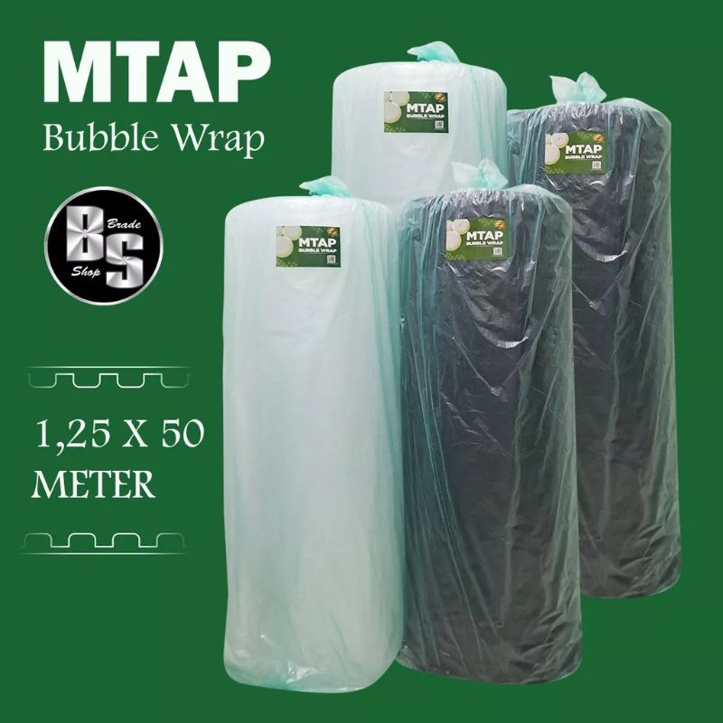 MTAP Bubble Wrap roll (125CM X 50METER) TEBAL - BLACK / WHITE 50 METER