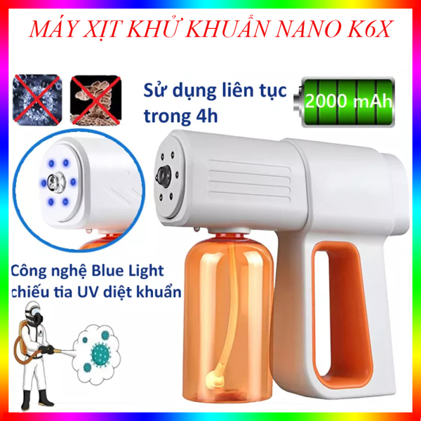 Máy phun khử khuẩn K6X, k5 Pro ,máy phun khử khuẩn cầm tay tự động, sung phun khử khuẩn nano, máy phun sương khử khuẩn nano covid tiệt trùng tia UV diệt đến 99% vi khuẩn, bình xịt khử khuẩn mini, que tes covid, thiết bị y tế