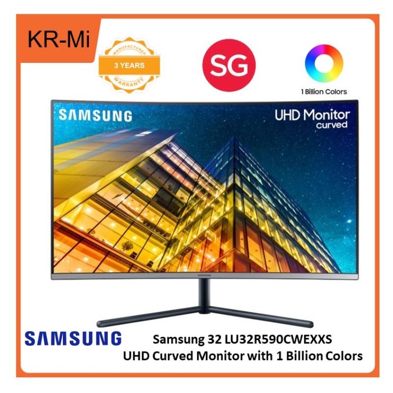 (Pre-Order) Samsung 32 LU32R590CWEXXS UHD Curved Monitor with 1 Billion Colors (3 year on site warranty) Singapore