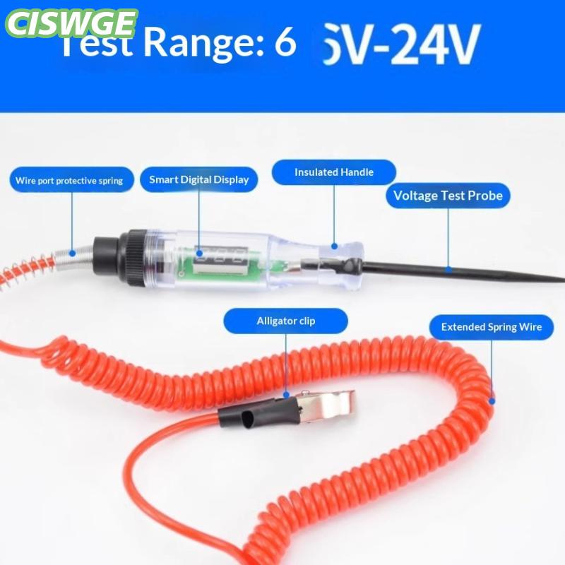[CISWGE Auto] 1pcs 9V 12V 24V 48V Detector hiển thị kỹ thuật số điện áp mạch Tester tự động chẩn đoán đa chức năng xe chẩn đoán thăm dò kiểm tra bút Giá 34,447 Đồng*Miễn phí vận chuyển