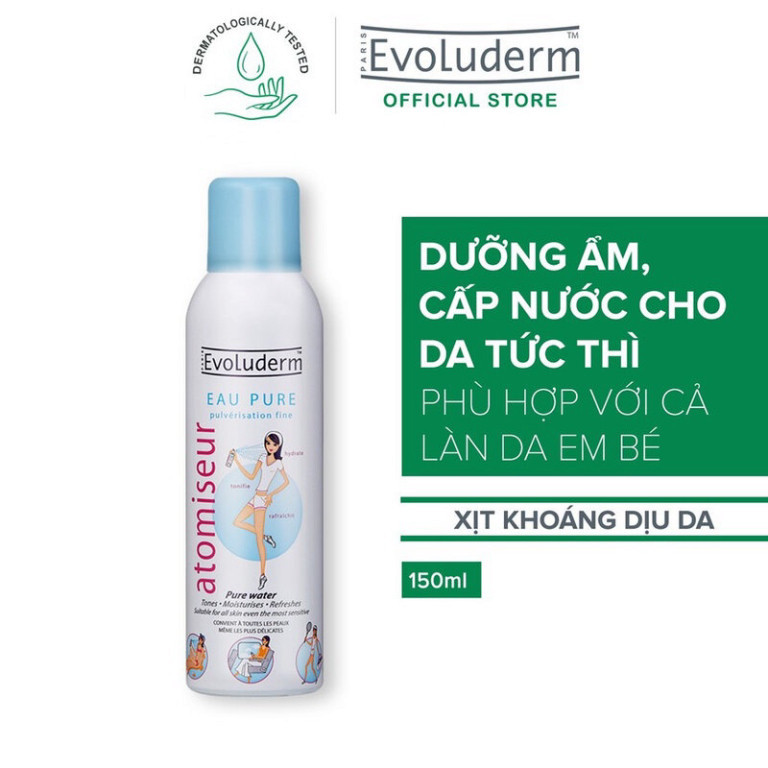 Xịt Khoáng Evoluderm Atomiseur Eau Pure Evoluderm  Sản Phẩm Chính Hãng