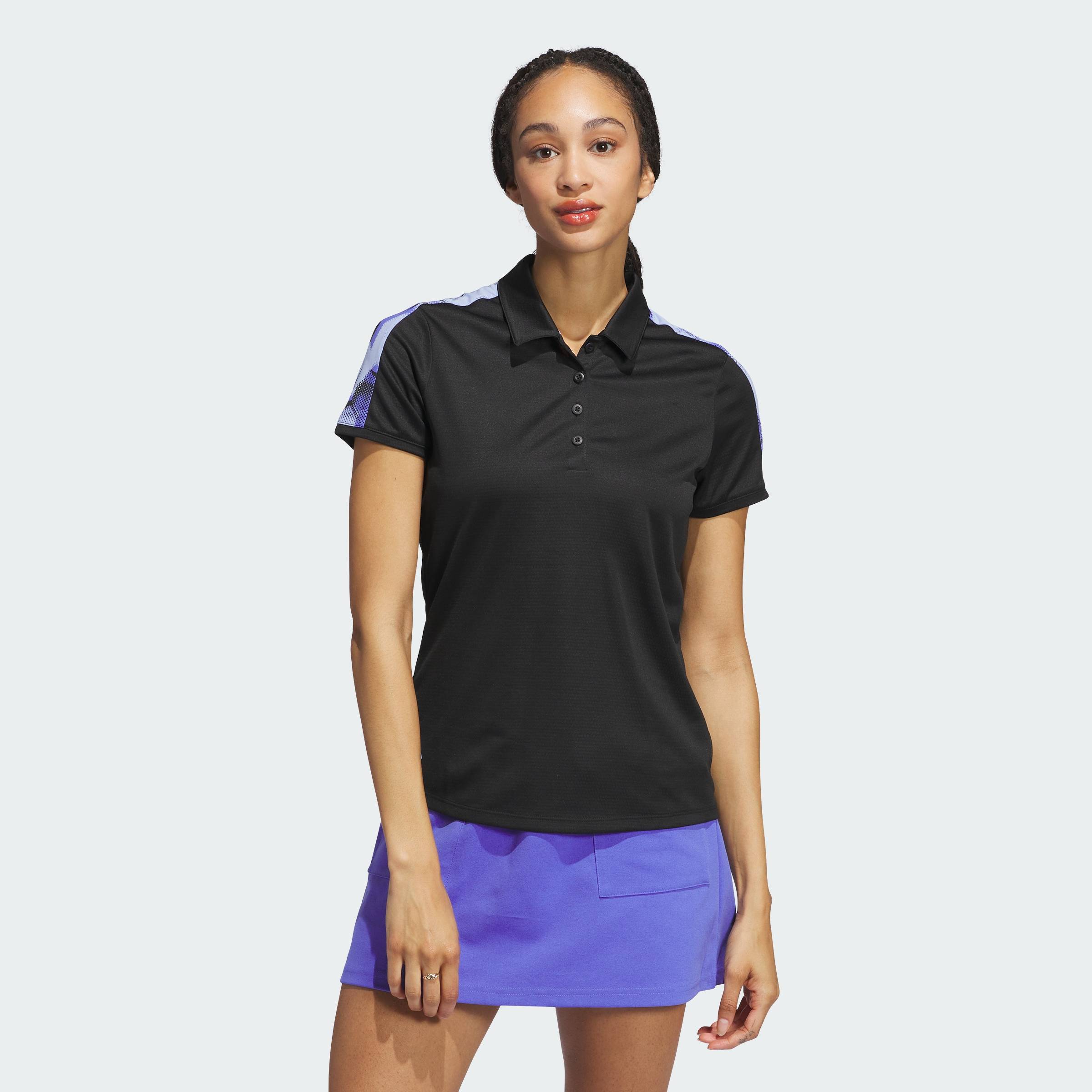 [0H-2H 15.7-VOUCHER 15%] adidas Đánh gôn Áo Polo Họa Tiết Ultimate365 Nữ Đen IZ1351