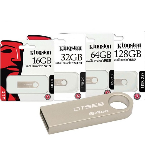 USB Kingston DataTraveler SE9 64Gb - 32Gb - 16Gb - 8Gb - 4Gb -2Gb Vỏ Sắt Chống Nước Nhỏ Gọn - Bảo hành 5 Năm